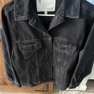 Pilcro Women's Dark Gray Denim Jacket